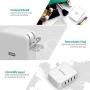 USB Wall Charger RAVPower 40W 8A 4-Port Multi-Port Travel Charger Charging Station, Compatible iPhone 11 Pro Max XS Max XR X, Ipad Pro Air Mini, Galaxy S9 S8 Note 8 Edge, Smartphone, Tablet and More