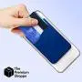 Cellessentials Card Holder for Back of Phone - Silicone Stick on Cell Phone Wallet with Pocket for Credit Card, ID, Business Card - iPhone, Android and Most Smartphones (Navy)
