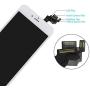for iPhone 6 Plus Screen Replacement White, LCD Touch Digitizer Frame Complete Display for A1522, A1524, A1593, with Front Camera, Ear Speaker, Full Repair Kit