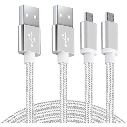 Android Micro USB Charger Cable 2Pack 6FT Fast Charging Cord for Samsung Galaxy S5/S6/S7 Edge, J3/J7 Prime Crown, Note 4/5, LG K40 K30 K20 Stylo 3, Moto, Xbox, PS4, Kindle Fire Tablets and Phones