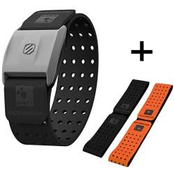 Scosche Rhythm+ Heart Rate Monitor Armband - Optical Heart Rate Armband Monitor with Dual Band Radio ANT+ and Bluetooth Smart - Bonus Pack Includes Additional Free Armband