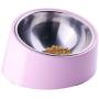 Super Design Mess Free 15° Slanted Bowl for Dogs and Cats, Tilted Angle Bulldog Bowl Pet Feeder, Non-Skid & Non-Spill, Easier to Reach Food