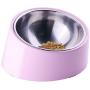 Super Design Mess Free 15° Slanted Bowl for Dogs and Cats, Tilted Angle Bulldog Bowl Pet Feeder, Non-Skid & Non-Spill, Easier to Reach Food