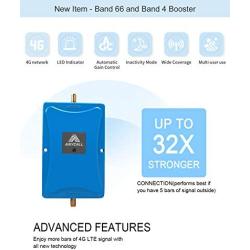 Cell Phone Signal Booster for Home and Office -T-Mobile, MetroPCS,Mint Mobile- Band 66 & Band 4 Cellular Repeater for 4G LTE Voice & Data. Supports Multiple Devices Up to 1,500sq.ft (1700/2100Mhz)