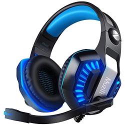 Gaming Headset for PS4, PC, Xbox One Controller, Muzili 7.1 Surround Stereo Sound Over Ear USB Game Headphones with Noise Cancelling mic Compatible with Nintendo Switch, Mac, Tablets, Smartphones