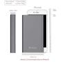 Portable Charger Yoobao Power Bank Apple & Micro Input 8000mAh Compact Powerbank External Cellphone Battery Backup Pack Compatible iPhone X 8 7 6 Plus Android Smartphone Samsung Galaxy etc- Gray