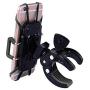 Bike Mount,ihens5 Bike Phone Mount Motorcycle Baby Carriage Bicycle Mic Stand Cell Phone Holder Cradle with Rubber Strap 360 Degree Rotate for iPhone X 7 6s Plus 5s 5SE Sony Samsung (Black)