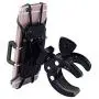 Bike Mount,ihens5 Bike Phone Mount Motorcycle Baby Carriage Bicycle Mic Stand Cell Phone Holder Cradle with Rubber Strap 360 Degree Rotate for iPhone X 7 6s Plus 5s 5SE Sony Samsung (Black)