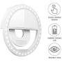 Selfie Ring Light, Oternal Selfie Light Rechargeable Portable Clip-on Selfie Fill Ring Light for iPhone Android Smart Phone Photography, Camera Video, Girl Makes up (White A)