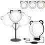 Ring Light,6inch Led Ring Light Kit Adjustable Desktop Lamp USB Plug with Stand,Lusweimi Mini Tabletop Light for Live Stream/Makeup/YouTube Video, 3 Light Modes & 11 Level (Black) Ring Light,6inch Led Ring Light Kit Adjustable Desktop Lamp USB Plug with Stand,Lusweimi Mini Tabletop Light for Live Stream/Makeup/YouTube Video, 3 Light Modes & 11 Level (Black)