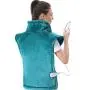 MaxKare Large Heating Pad for Back and Shoulder Pain, 24"x33" Heat Wrap with Fast-Heating and 5 Heat Settings for Sport Sorness and Cramps Relief, Auto Shut Off Available-Lake Green MaxKare Large Heating Pad for Back and Shoulder Pain, 24"x33" Heat Wrap with Fast-Heating and 5 Heat Settings for Sport Sorness and Cramps Relief, Auto Shut Off Available-Lake Green
