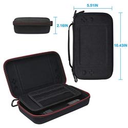 Stand Charging Case Bag Compatible with Nintendo Switch with Built-in 10000mAh Recharge Battery and 8 Game Card Holders - Black