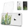 Unov Case Clear with Design Slim Protective Soft TPU Bumper Embossed Pattern [Support Wireless Charging] Cover for iPhone XR 6.1 Inch(Cactus Succulents)