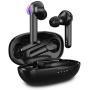 Wireless Earbuds Bluetooth 5.0 Headphones IPX7 Waterproof Bluetooth Earbuds Built-in 2 Mics CVC8.0 Noise Reduction Graphene Driver Wireless Headphones Long Playtime in-Ear Earphone for All Smart Phone