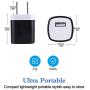 USB Wall Charger, Hootek USB Plug 5-Pack 1A/5V USB Wall Charger Box Charging Block Cube Brick Compatible iPhone 11 XS X 8 7 6S Plus, iPad, Samsung S20 S10e S9 S8, LG, HTC, Moto, Android Phone Charger