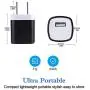USB Wall Charger, Hootek USB Plug 5-Pack 1A/5V USB Wall Charger Box Charging Block Cube Brick Compatible iPhone 11 XS X 8 7 6S Plus, iPad, Samsung S20 S10e S9 S8, LG, HTC, Moto, Android Phone Charger