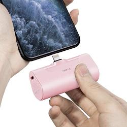 iWALK Small Portable Charger 4500mAh Ultra-Compact Power Bank Cute Battery Pack Compatible with iPhone 11 Pro/XS Max/XR/X/8/7/6/Plus Airpods and More,Pink