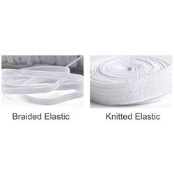 Elastic Band(White, 197-Yards Length, 1/4" Width), Elastic Rope/Elastic Cord Heavy Stretch High Elasticity Knit Elastic Band for Sewing Crafts DIY, Bedspread, Cuff