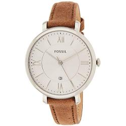Fossil Women Jacqueline Stainless Steel and Leather Casual Quartz Watch