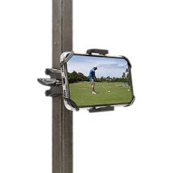 Golf Gadgets - Swing Recording System | Golf Cart or Pull Cart Mount for Smartphone. Compatible with iPhones, Samsung Galaxy, HTC, Any Phone. (Bar Mount)