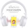 Kids Headphones, gorsun Lightweight Stereo Foldable Wired Headphones Volume Limited for Kids Adults Adjustable Headband Headset for Cellphones Smartphones iPhone Laptop Computer Mp3/4 Earphones(White)