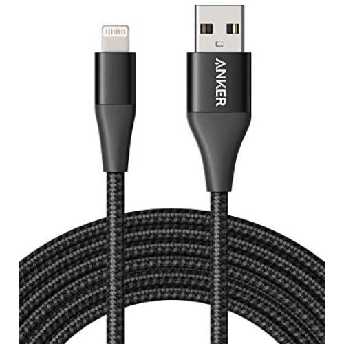 iPhone Charger Cable 10 Foot, Anker Powerline+ II Lightning Cable, (10 ft MFi Certified) Extra Long iPhone Charging Cord Compatible with iPhone SE 11 Pro Max Xs MAX XR X 8 7 6S, iPad and More (Black)