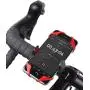 FlyD Universal Bicycle Stand-Suitable for Motorcycles, Handlebars, roll Bars, Suitable for All Smartphone Holders, Black/red