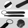 HIJIAO Hand Grip Straps Accessories for Oculus Quest, Rift S VR Gaming Headset Controller(Black (1 Pair))