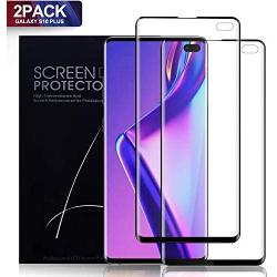 Yersan [2 Pack] Screen Protector for Samsung Galaxy S10 Plus (Ultrasonic Fingerprint Compatible) (3D Full Edge Covered) Anti-Scratch Case Friendly HD Clear Protective Film for Samsung Galaxy S10 Plus