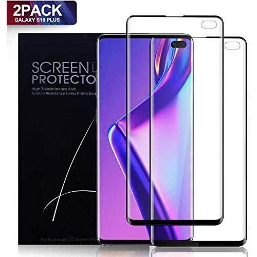 Yersan [2 Pack] Screen Protector for Samsung Galaxy S10 Plus (Ultrasonic Fingerprint Compatible) (3D Full Edge Covered) Anti-Scratch Case Friendly HD Clear Protective Film for Samsung Galaxy S10 Plus