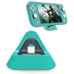 Charging Stand for Nintendo Switch Lite and Nintendo Switch,Portable Charging Dock Station for Switch Lite with Input Port Type-C (Turquoise)