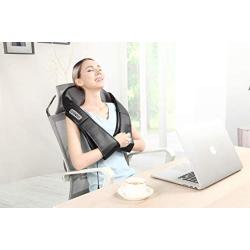 Back and Neck Massager,Neck Shoulder Massager,Electric Back Massage Deep Kneading Massage 3D Pillow for Body Massage, for Home, Office