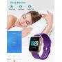 Willful Smart Watch for Android Phones and iOS Phones Compatible iPhone Samsung, IP68 Swimming Waterproof Smartwatch Fitness Tracker Fitness Watch Heart Rate Monitor Watches for Men Women (Purple)