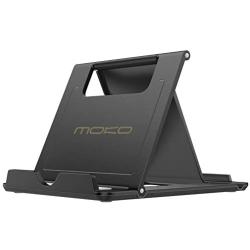 MoKo Phone/Tablet Stand, Foldable Desktop Holder Fit with iPhone 11 Pro Max/11 Pro/11, iPhone Xs/Xs Max/Xr/X, iPhone SE 2020, iPad Pro 11 2020/10.2/Air 3/Mini 5, Galaxy S20 6.2", Black