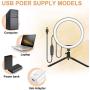 Ring Light, BEACON 10" LED Ring-Light-with-Tripod-Stand and Phone Holder for Live Streaming & YouTube Video, Dimmable Desk Makeup Ring Light for Photography, with 3 Light Modes & 10 Brightness Level