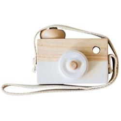 Wooden Mini Camera Toy Pillow Kids Room Hanging Decor Portable Toy Gift White Color