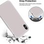 iPhone Xs Max Case, Anuck Soft Silicone Gel Rubber Bumper Case Anti-Scratch Microfiber Lining Hard Shell Shockproof Full-Body Protective Case Cover for Apple iPhone Xs Max 6.5" 2018 - Lavender Gray