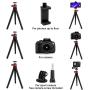 Phone Tripod, Portable Cell Phone Camera Tripod Stand with Wireless Remote, Flexible Tripod Stand for Selfies/Vlogging/Streaming/Photography Compatible with iPhone, Android Phone, Sports Camera GoPro