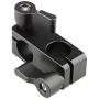 CAMVATE Right Angle Rod Clamp 15mm Rod 90 Degree Rotate for Video Camera DSLR Rig(Black)