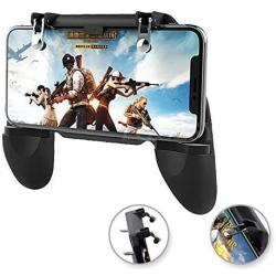 LXCN2 in 1 PUBG Mobile Remote Controller Gamepad Holder Handle Joystick Triggers L1 R1 Shoot Aim Button(Black)