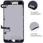 Screen Replacement Compatible for iPhone 7 Plus Black 5.5 Inch, LCD Display 3D Touch Digitizer Full Assembly with Proximity Sensor + Front Facing Camera + Earpiece Speaker + Repair Tools Kit