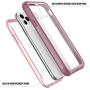 SPIDERCASE for iPhone 11 Pro Max Case, Built-in Screen Protector Full Heavy Duty Protection Shockproof Anti-Scratched Rugged Case for iPhone 11 Pro Max 6.5 inch 2019 (Pink+Clear)