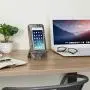 MyGift Rustic Barnwood Universal Smartphone Dock Charging Stand, Desktop Cell Phone Cradle, Brown MyGift Rustic Barnwood Universal Smartphone Dock Charging Stand, Desktop Cell Phone Cradle, Brown