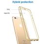 JETech Case for Apple iPhone 6 and iPhone 6s, Shock-Absorption Bumper Cover, Anti-Scratch Clear Back (Gold)