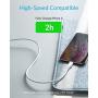 iPhone Charger, Anker Powerline Lightning to USB Cable, (6 ft MFi Certified), Charging/Sync Lightning Cord Compatible with iPhone 11 Pro/Xs Max/XR/X / 8/7 / 6S / 6, iPad and More (Upgraded)