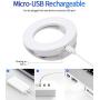Selfie Ring Light, SYOSIN Rechargeable Portable Clip-on Ring Light for Phone Laptop and Camera, with Adjustable 3 Light Modes and 40 LED Selfie Light for Photography,Camera Video and Girl Makes up