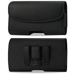 AGOZ Galaxy S8 S9 S10 S20 Holster, Leather Belt Clip Case for Samsung Galaxy S9, Galaxy S8, Galaxy S10, Galaxy Note 10 (NOT Plus), Premium Cell Phone Pouch with Belt Clip & Loops (FITS w/Slim Cover)