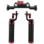 CAMVATE 15mm Rod & Soft Rubber Grip Shoulder Mount Rig with Rosette Standard Accessory for DSLR(Red,M6 Thread,31.8 mm)