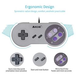 ARCHE Classic Controller <1 Pack> Compatible with Nintendo Super NES Classic, SNES Mini, SNES Classic Mini, NES Classic/Free Joystick for Mobile Phone Game.