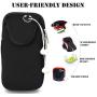 Imentha Universal Phone Armband, Cell Phone Arm Holder, Sports Arm Band for Running Fitness Gym Walking Workout - Fits for iPhone, Samsung Galaxy, Google Pixel, Lg, Moto & More, Black